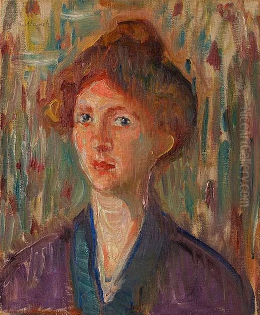 Rosa Meissner Oil Painting by Edvard Munch