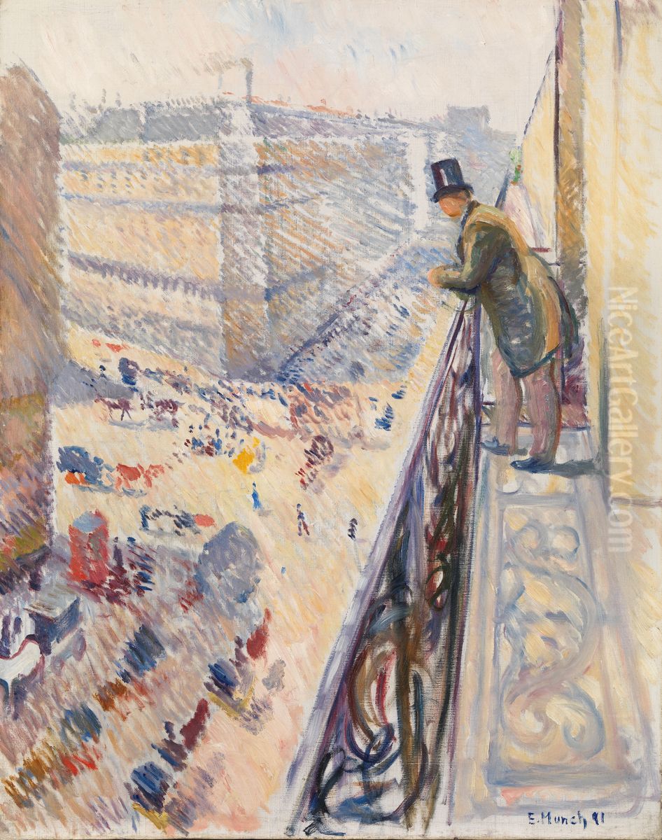 Rue Lafayette Oil Painting by Edvard Munch