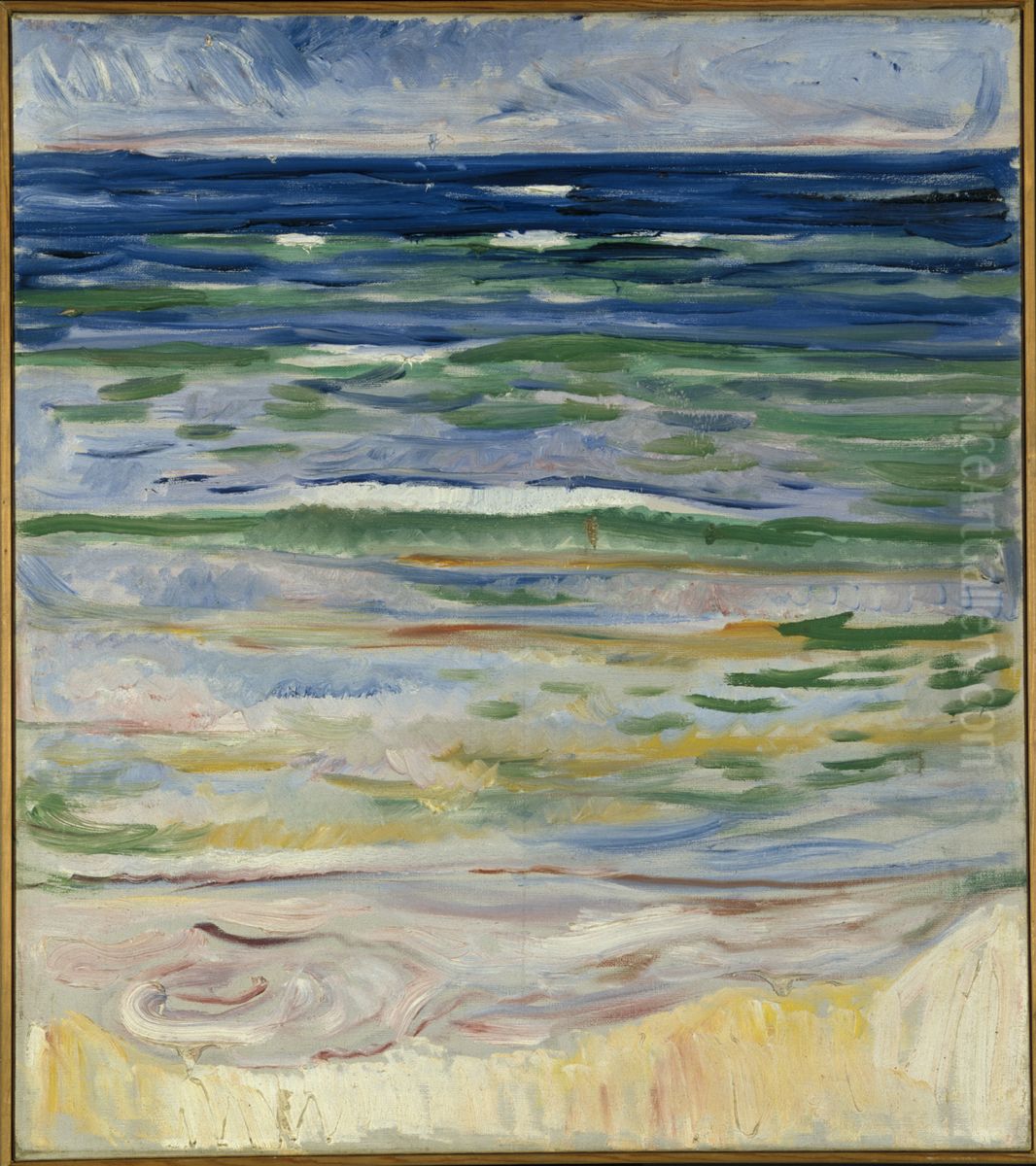Seascape from Warnemunde Oil Painting by Edvard Munch