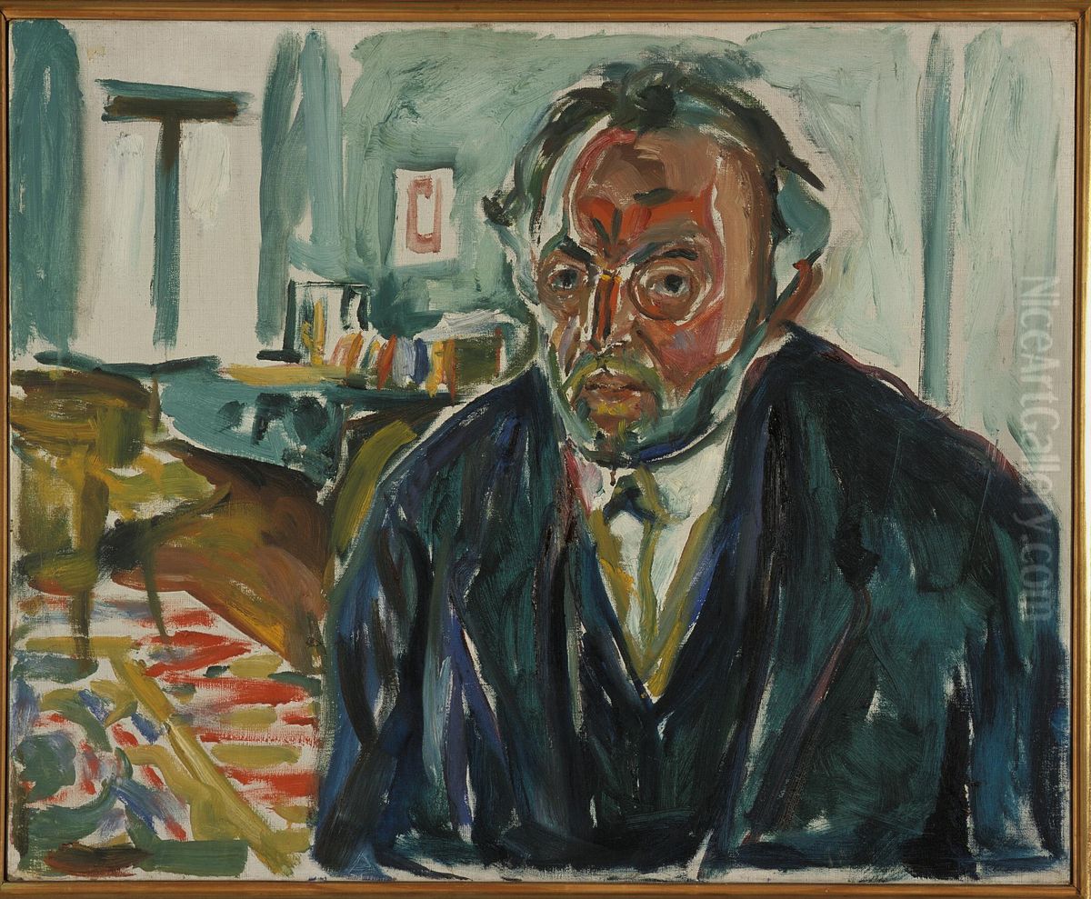 Self-Portrait after the Spanish Flu Oil Painting by Edvard Munch