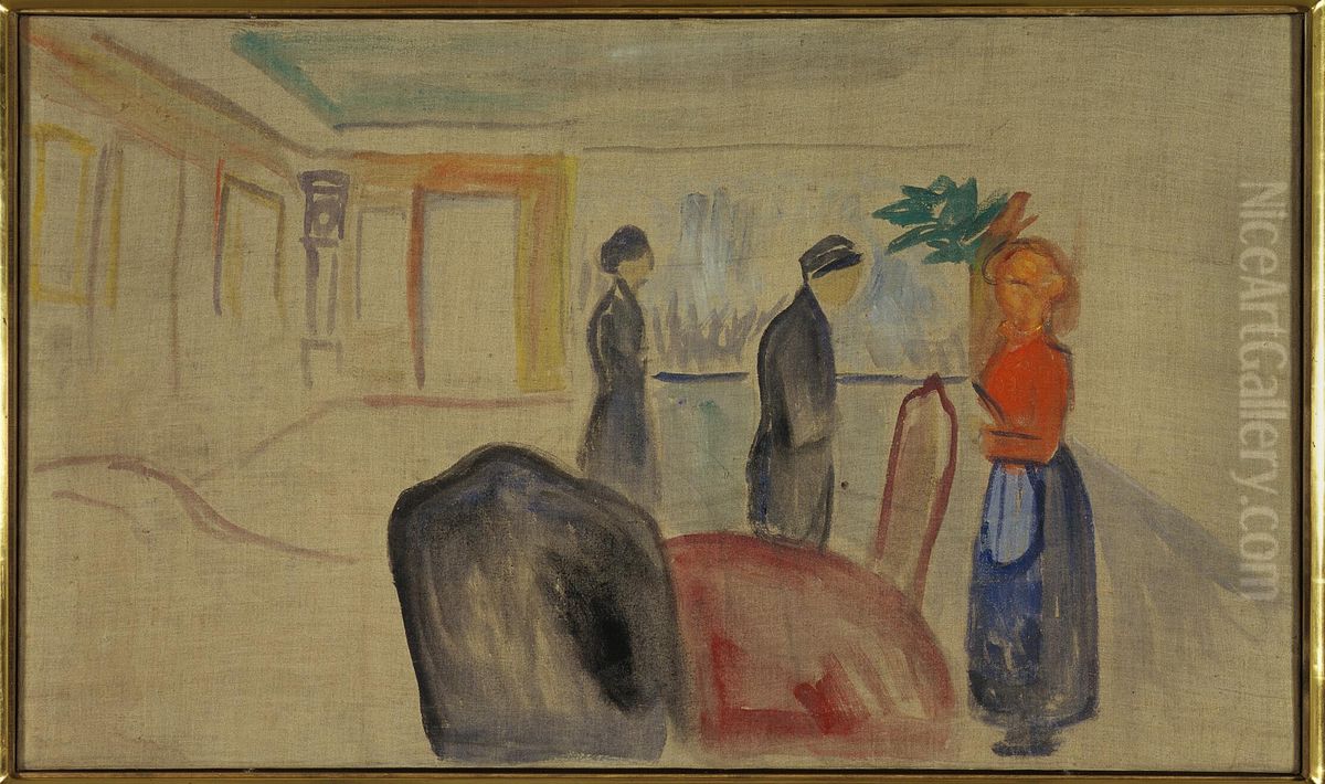 Set Design for Henrik Ibsen's Ghosts Oil Painting by Edvard Munch