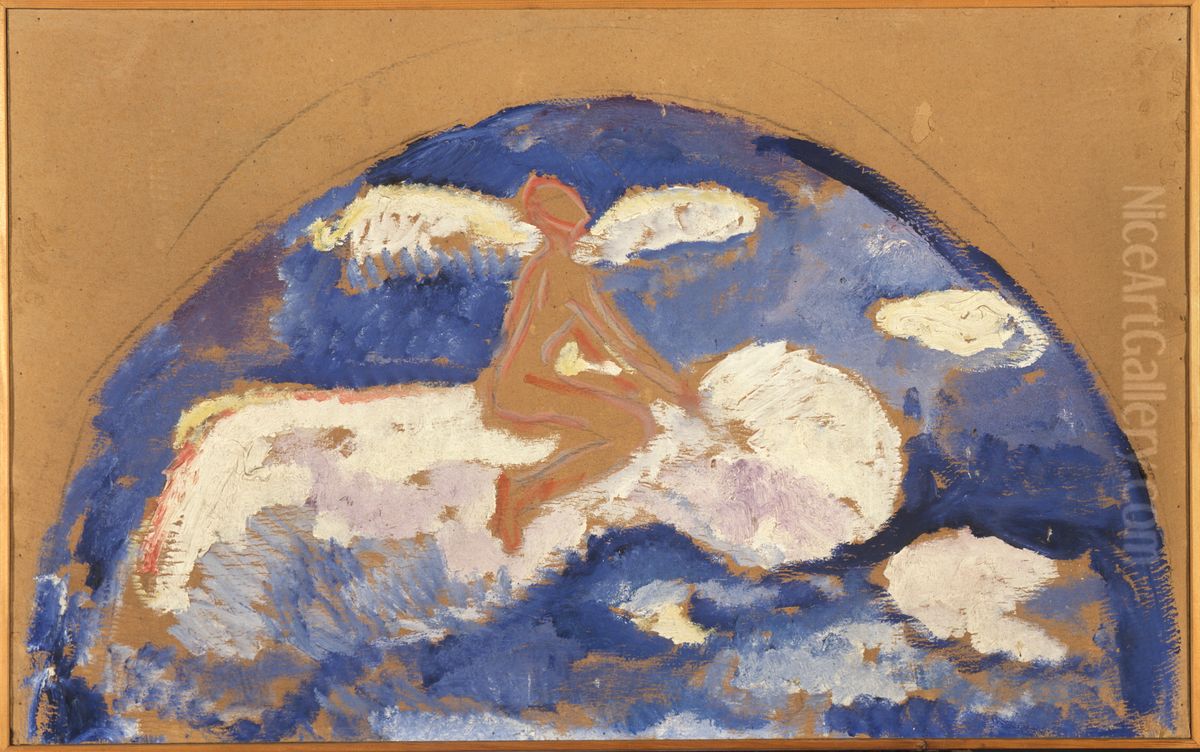 Sitting on a Cloud Oil Painting by Edvard Munch