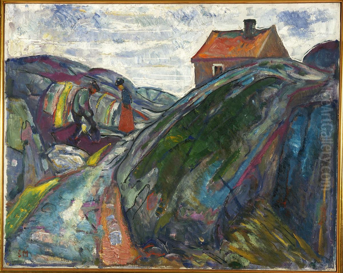 Spring Work in the Skerries Oil Painting by Edvard Munch