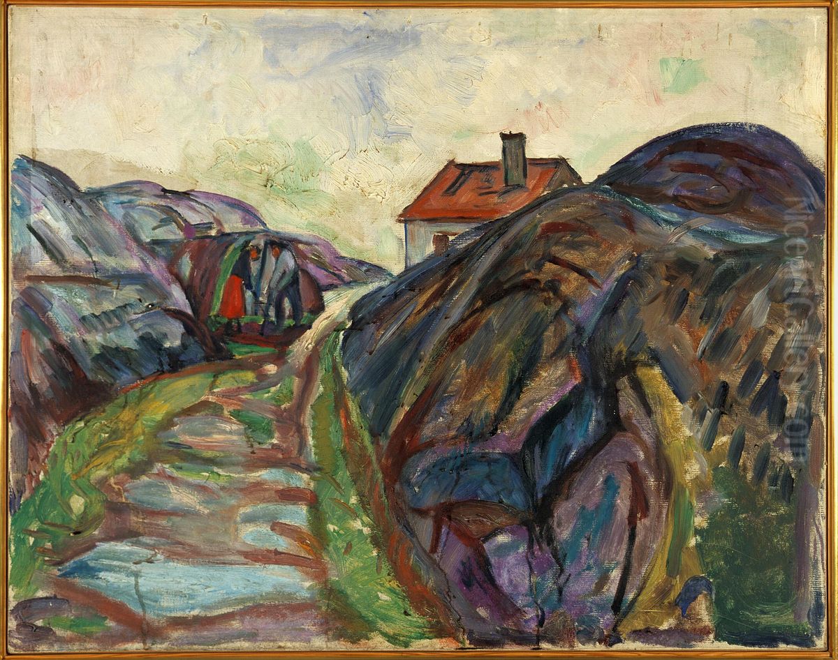 Spring Work in the Skerries Oil Painting by Edvard Munch