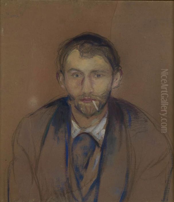 Stanislaw Przybyszewski Oil Painting by Edvard Munch