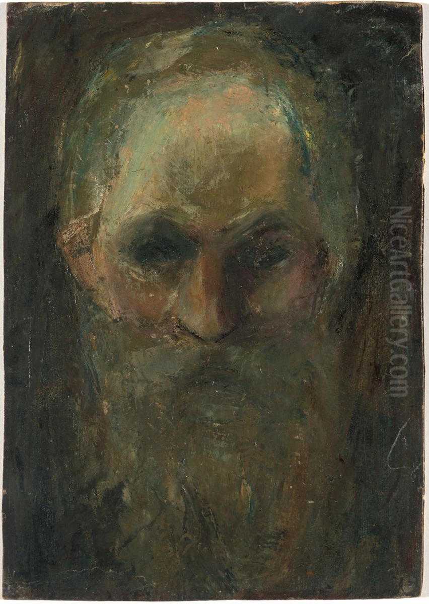 Study of an Old Man's Head Oil Painting by Edvard Munch