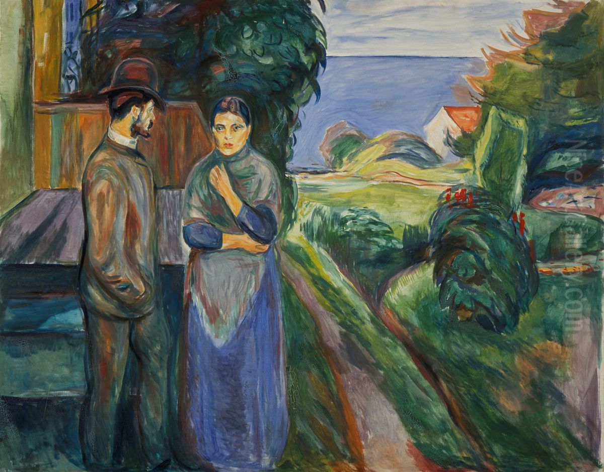 Summer Evening Oil Painting by Edvard Munch