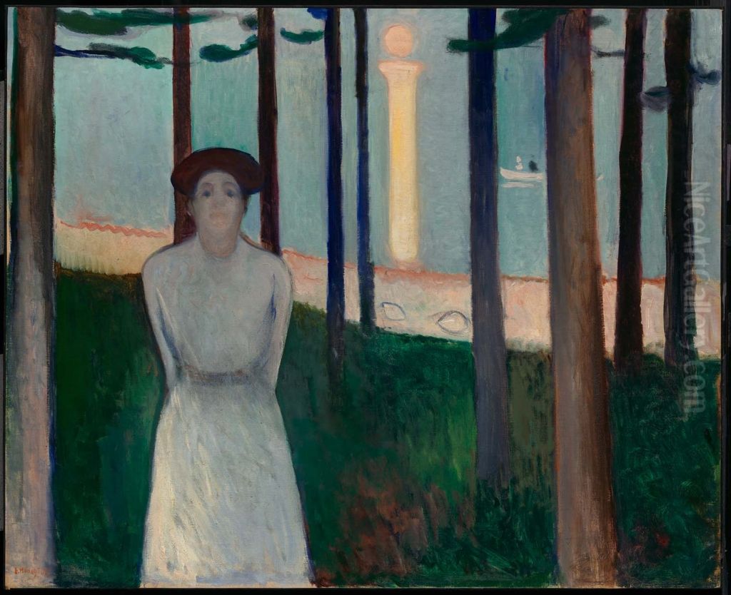 Sueno de una noche de verano(tambien conocido comoLa Voz) Oil Painting by Edvard Munch