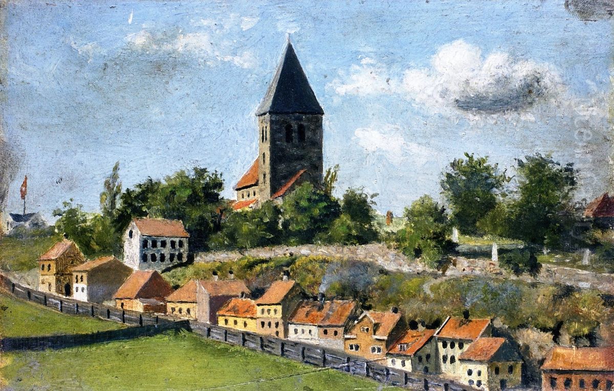 Telthusbakken with Gamle Aker Church Oil Painting by Edvard Munch