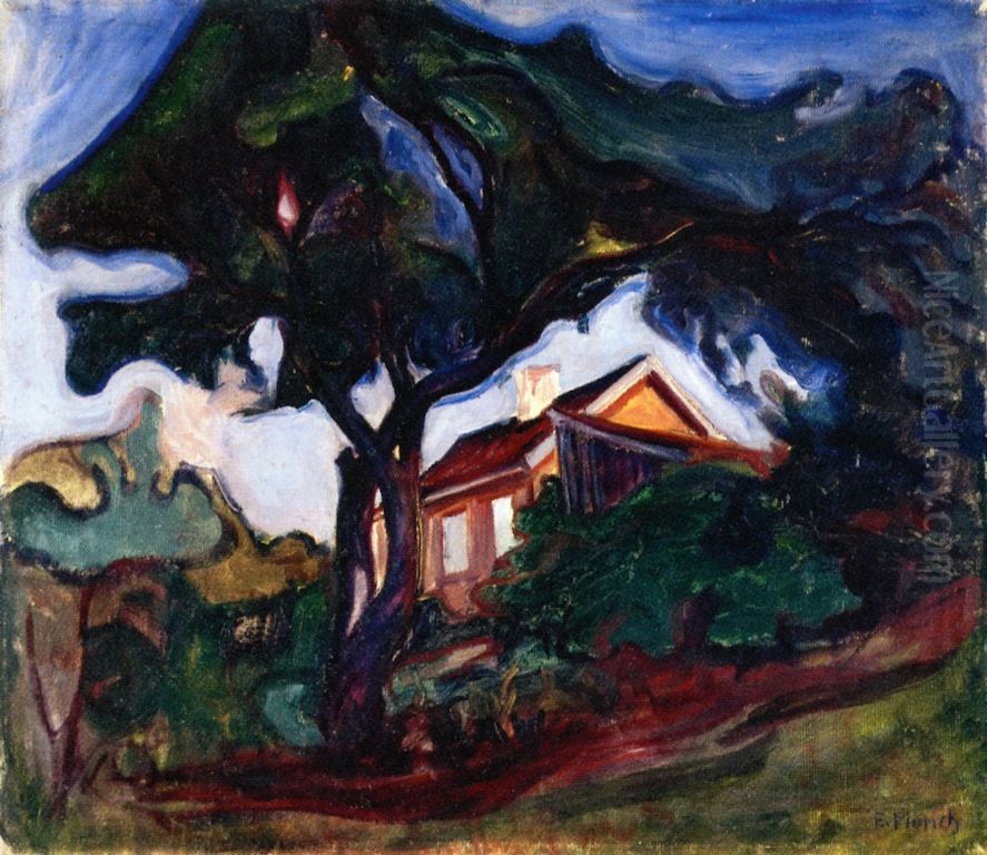 The Apple Tree Oil Painting by Edvard Munch