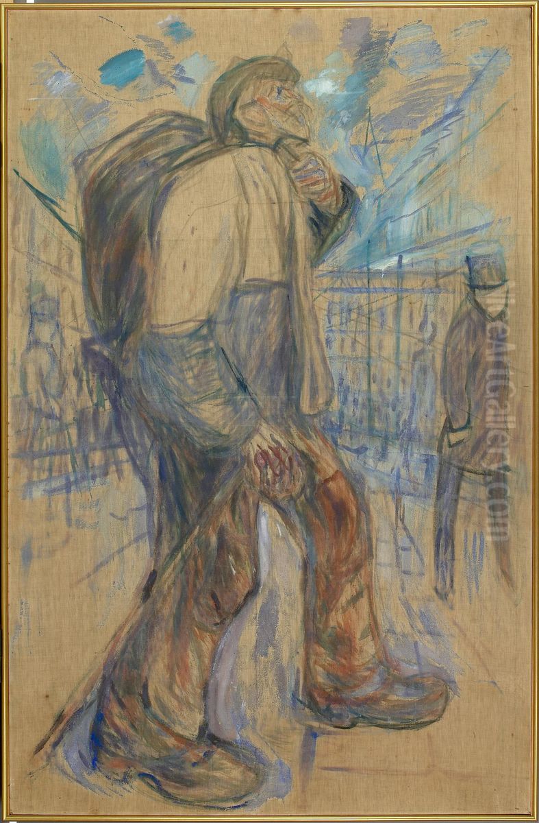 The Beggar Oil Painting by Edvard Munch