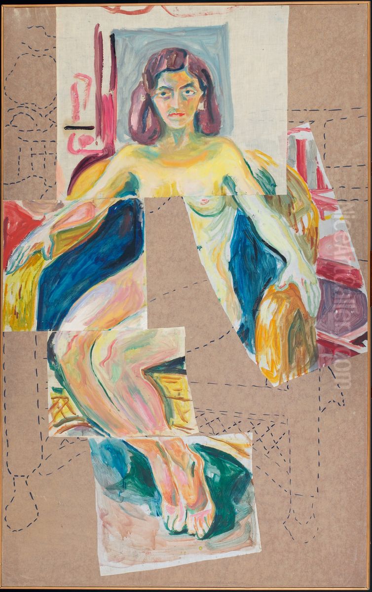 Five Fragments Oil Painting by Edvard Munch