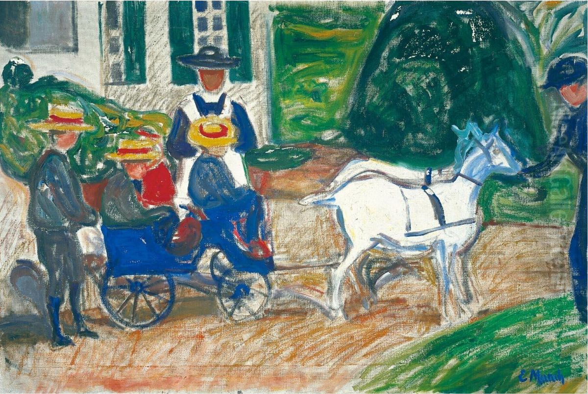 The Goatcart Oil Painting by Edvard Munch