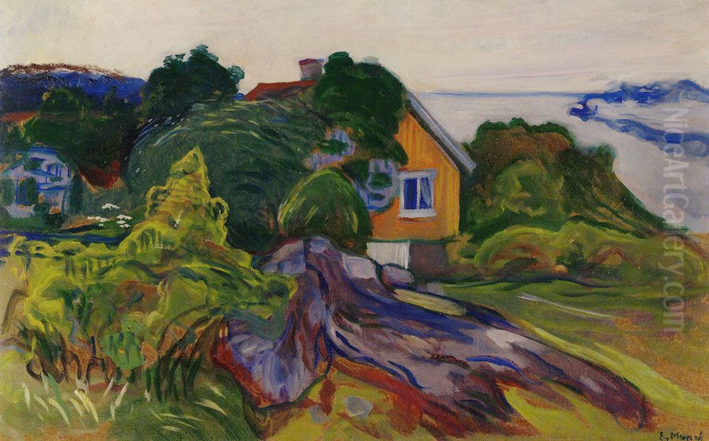 The House by the Fjord Oil Painting by Edvard Munch