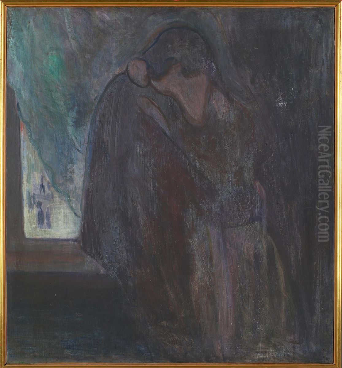 The Kiss Oil Painting by Edvard Munch