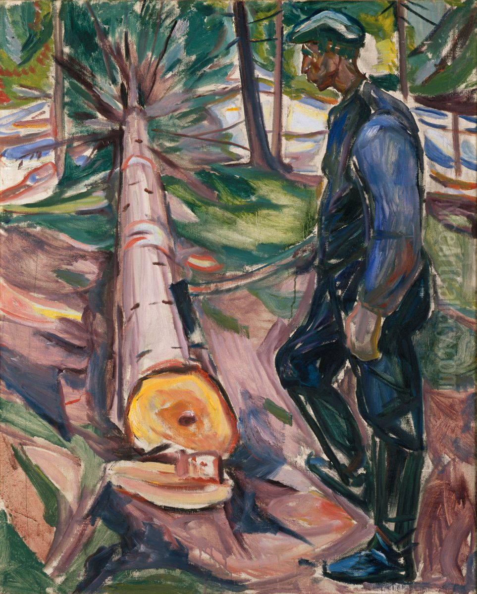 The Logger Oil Painting by Edvard Munch