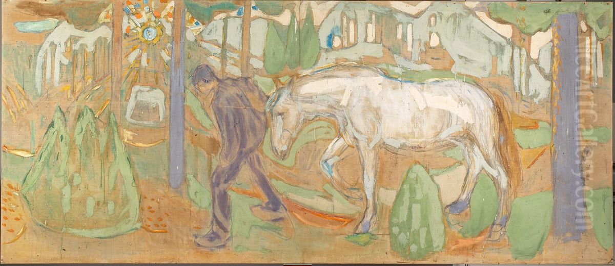 The Pathfinder Oil Painting by Edvard Munch