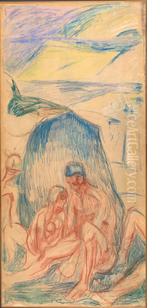 Fragment Oil Painting by Edvard Munch