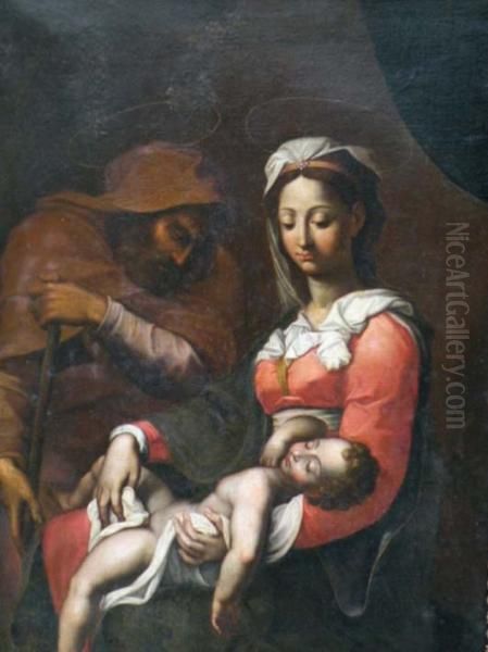 Sainte Famille Oil Painting by Ludovico Carracci
