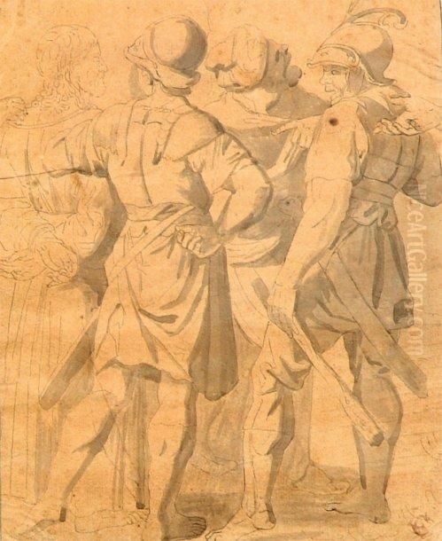 Le Christ Au Pretoire Oil Painting by Ludovico Carracci