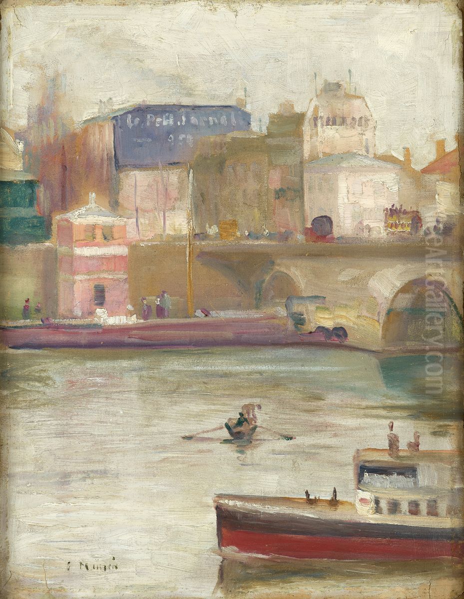 The Seine at Saint-Cloud Oil Painting by Edvard Munch