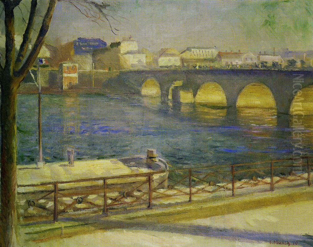 The Seine at Saint-Cloud Oil Painting by Edvard Munch