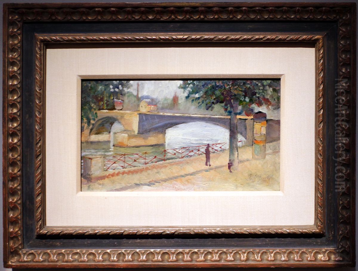 The Seine at Saint-Cloud Oil Painting by Edvard Munch