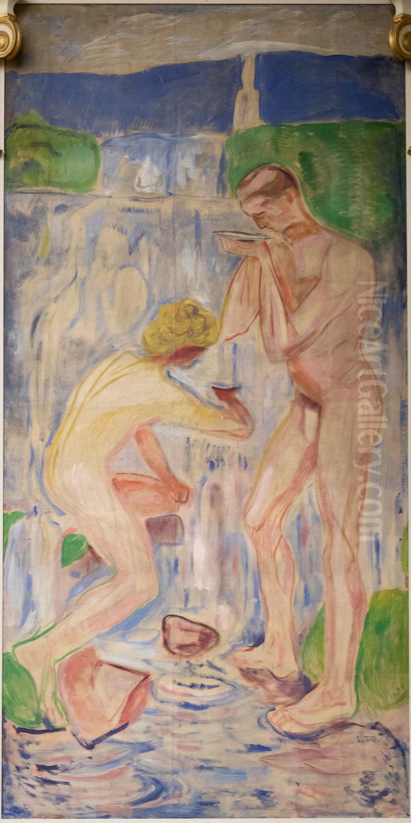 Kilden Oil Painting by Edvard Munch