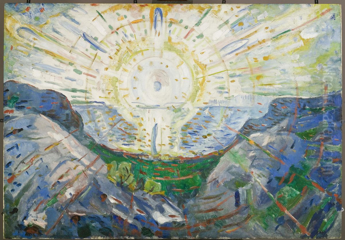 The Sun Oil Painting by Edvard Munch