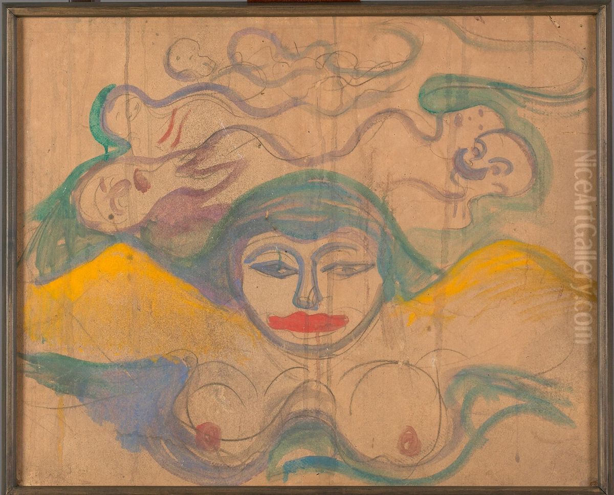 The Swamp Oil Painting by Edvard Munch