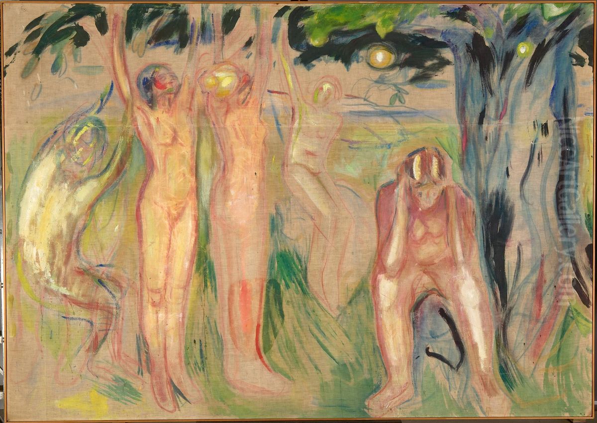 Left Part Oil Painting by Edvard Munch