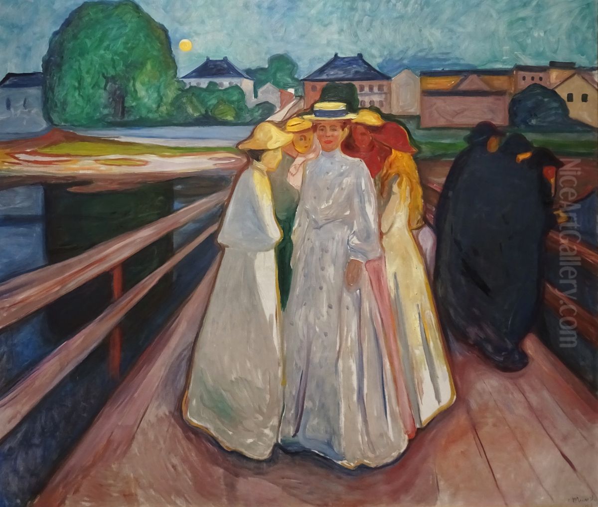 On the Bridge Oil Painting by Edvard Munch