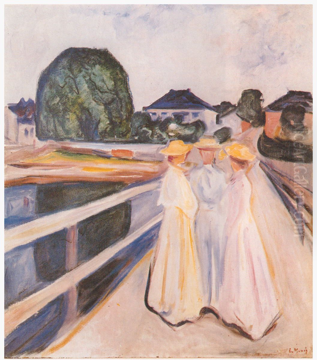 The Women on the Bridge Oil Painting by Edvard Munch