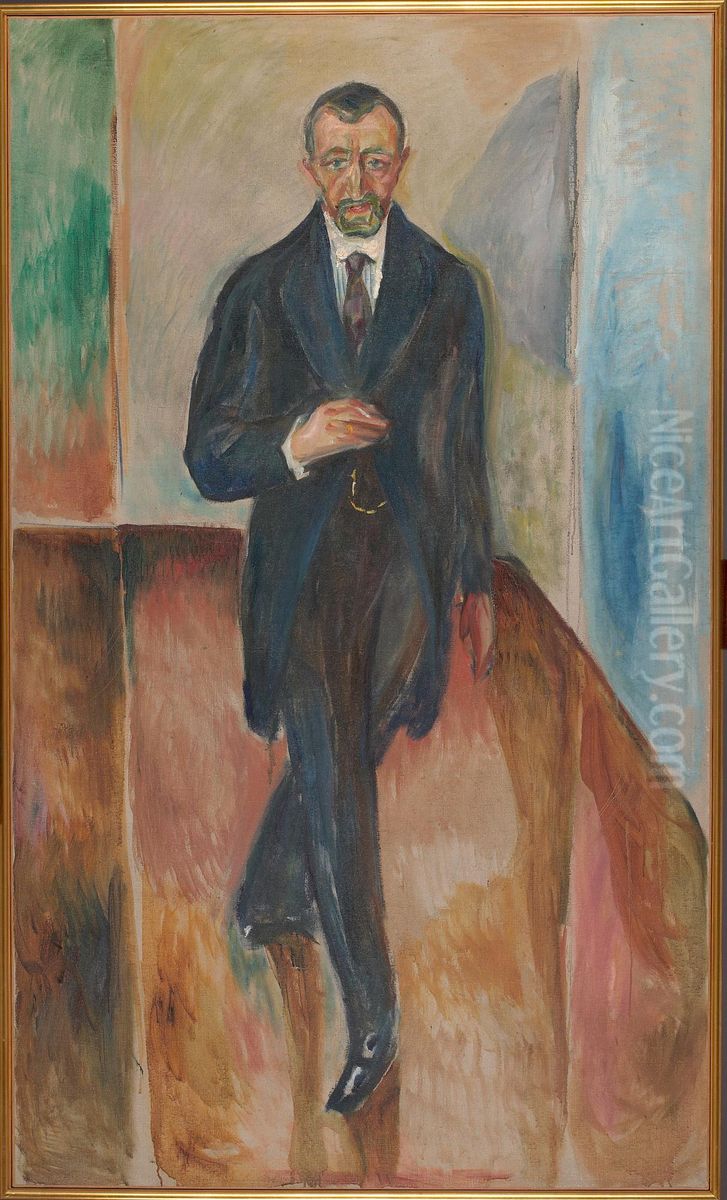 Thorvald Lochen Oil Painting by Edvard Munch