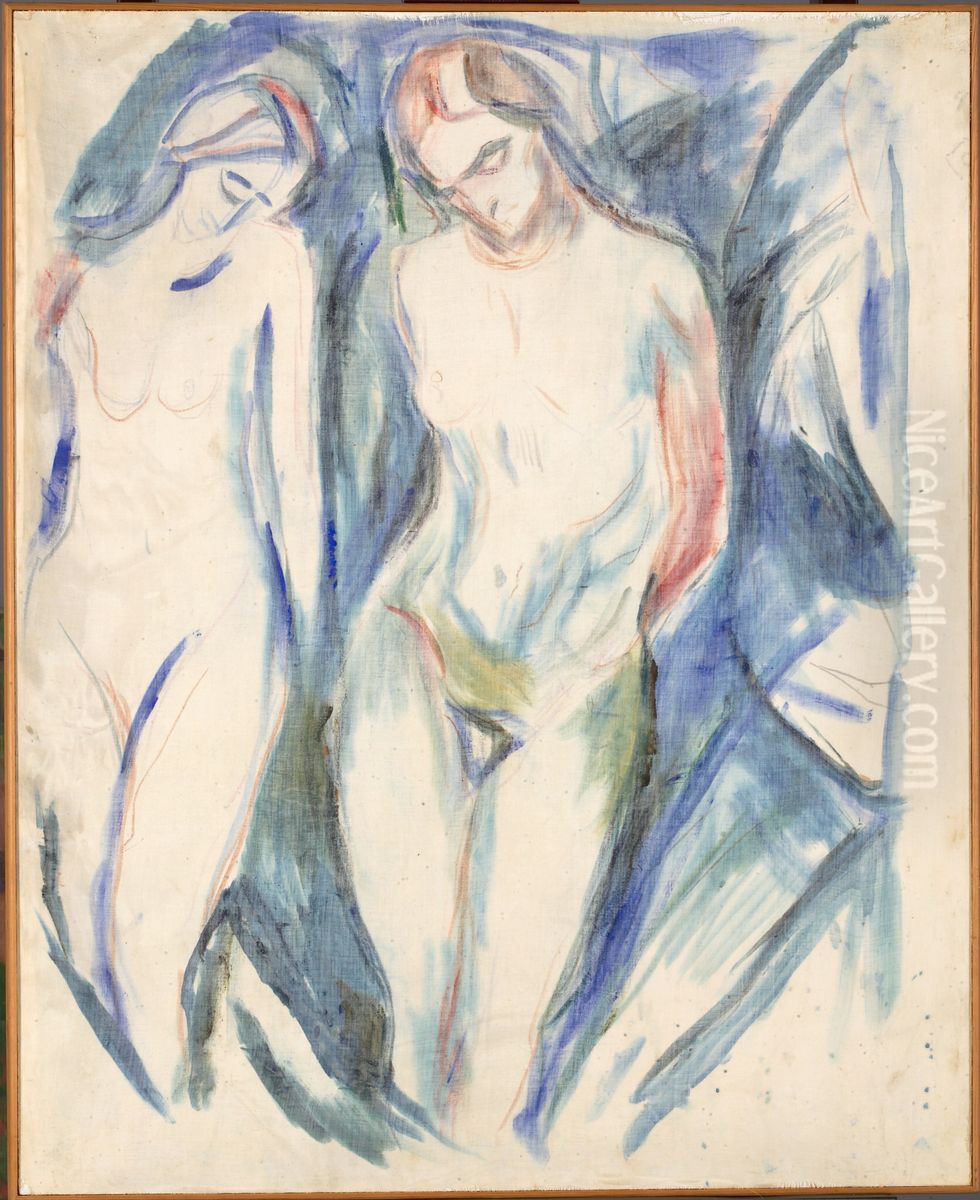 Two Graces Oil Painting by Edvard Munch