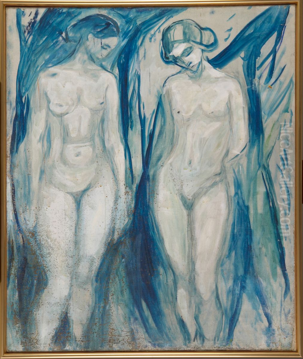 Two Graces Oil Painting by Edvard Munch