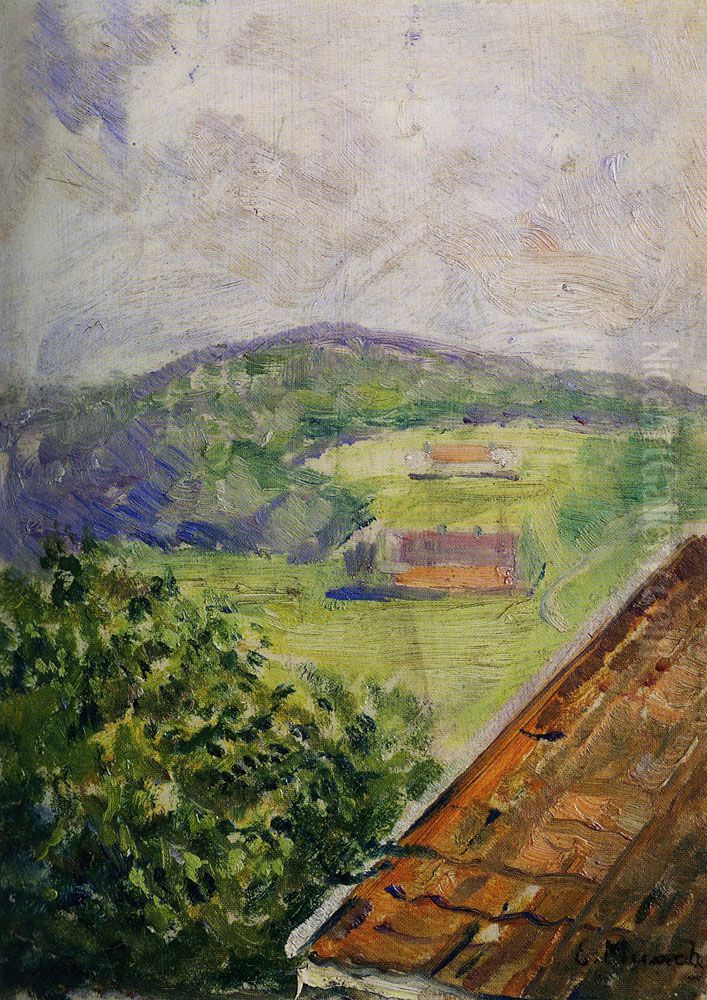 View from Hauketo Oil Painting by Edvard Munch