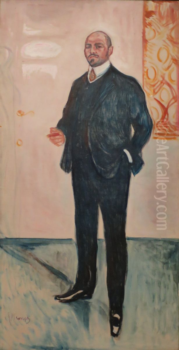 Walther Rathenau Oil Painting by Edvard Munch