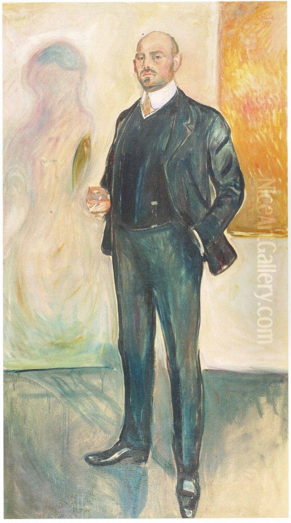 Walter Rathenau Oil Painting by Edvard Munch