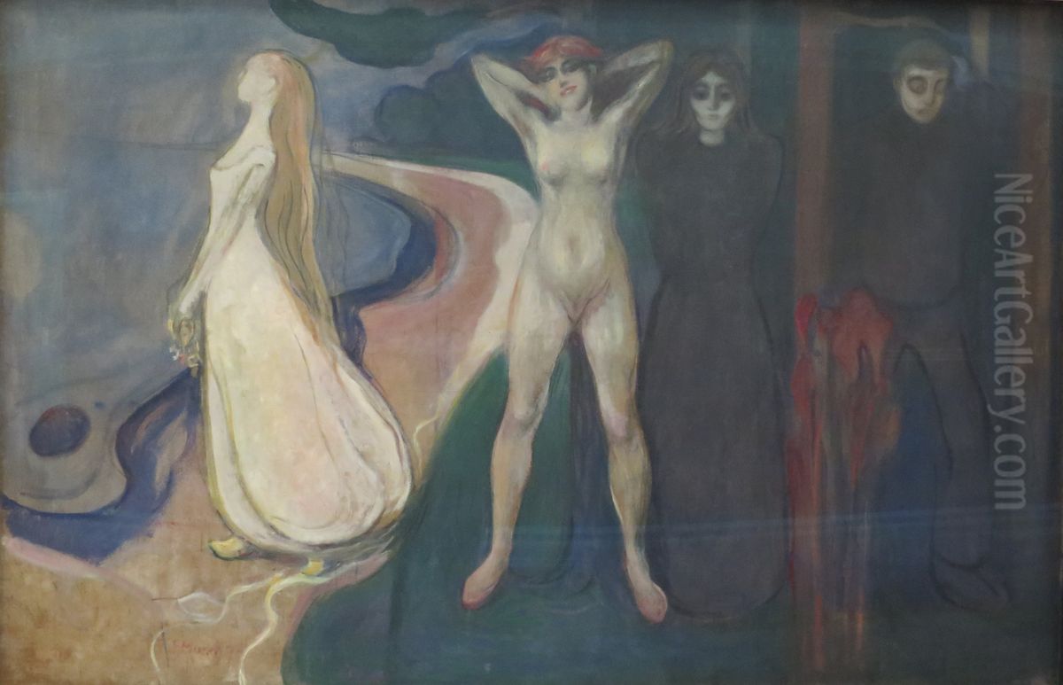 Woman in three stages Oil Painting by Edvard Munch