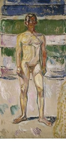 Youth Oil Painting by Edvard Munch