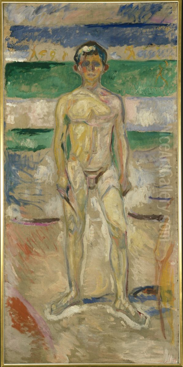 Youth Oil Painting by Edvard Munch