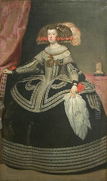 La reina Mariana de Austria Oil Painting by Diego Rodriguez de Silva y Velazquez