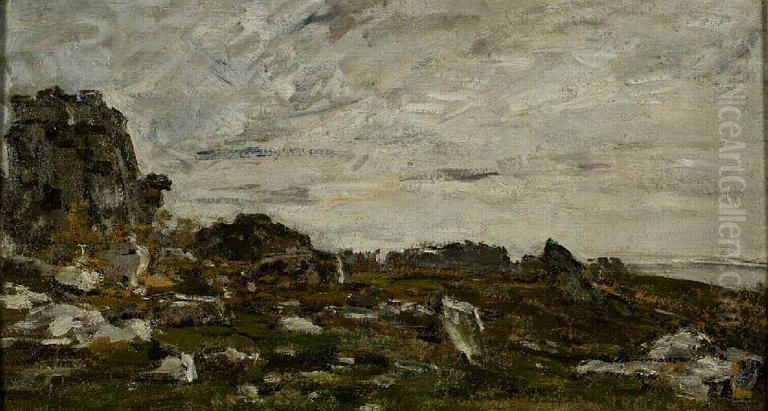 Environs de Plougastel Oil Painting by Eugene Louis Boudin