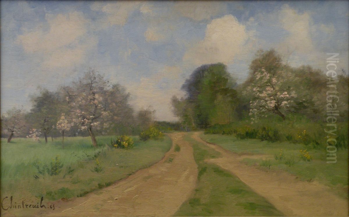Verger a Carlepont Oil Painting by Antoine Chintreuil