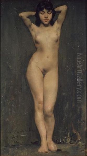 Academie Oil Painting by Alexis Axilette