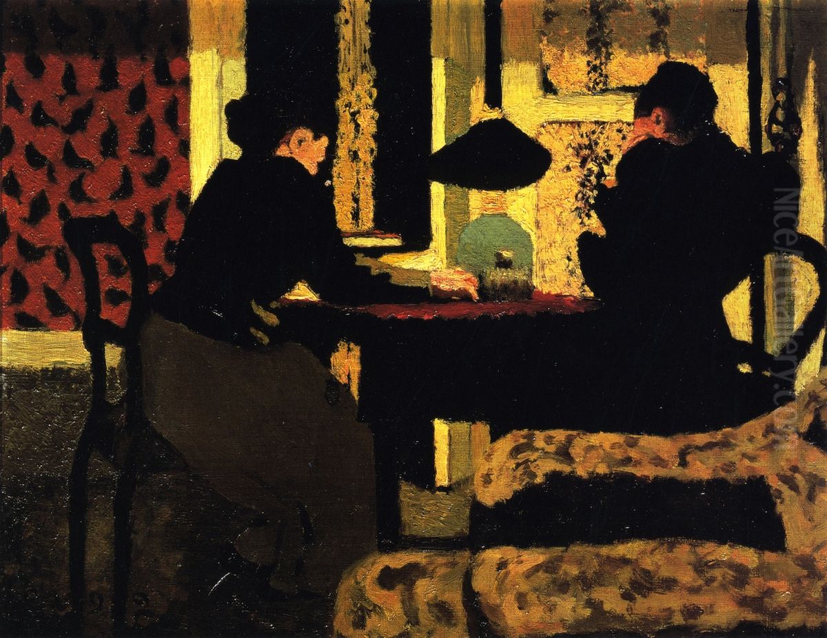 Under the Lamp Oil Painting by Jean-Edouard Vuillard