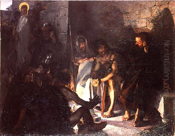 The Denial of Peter Oil Painting by Andre Devambez