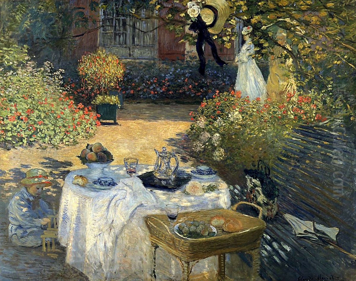 The Luncheon Oil Painting by Claude Oscar Monet