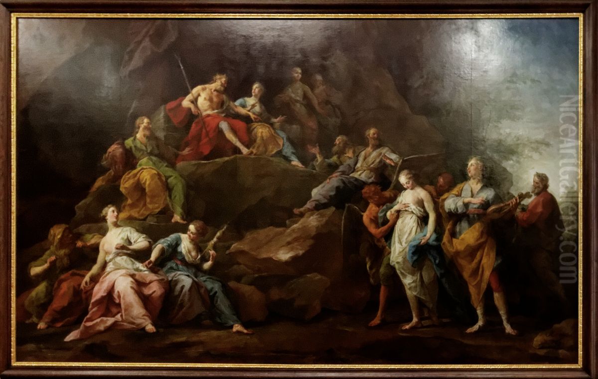 Orphee descendu aux enfers pour demander Eurydice, ou La Musique Oil Painting by Jean Restout